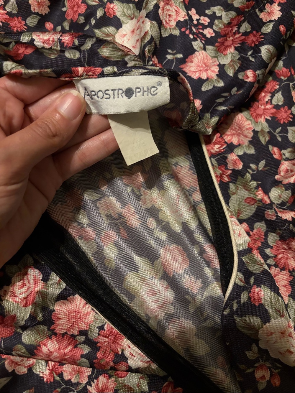 VINTAGE Sears Apostrophe Floral Robe - Picture 2 of 4